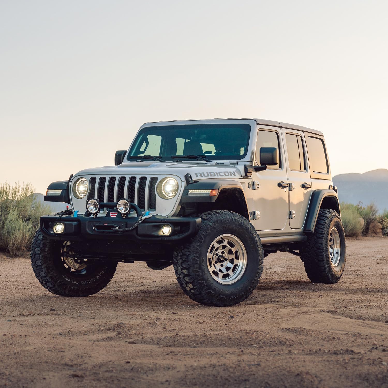 RockTrix RT117 17 inch Wheel Compatible with Jeep Wrangler JK JL 17x9 5x5 Wheels (-12mm Offset, 4.5in Backspace) 5x5 PCD, 71.5mm Bore, Machined Gunmetal Wheels, Also fits Gladiator JT Rims