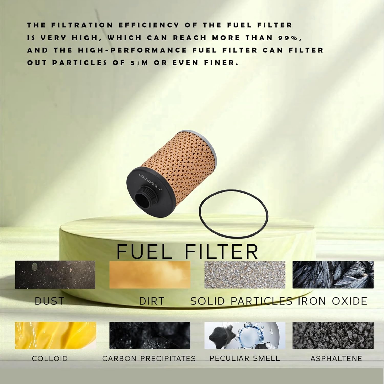 4PCS 496-5 Fuel Tank Filter Element Compatible with Diesel Gasoline Biodiesel Water Separate 30 Micron with Protective Sheet Replace 496-5 4965