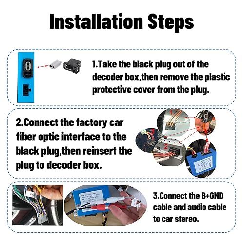 Miniatura 5 de LEXXSON Decodificador de fibra óptica para Mercedes-Benz MLGLR ClassCLSS W221Cayenne Cayman 911 997 Boxster BMW E9X Audi 2G.3G Host