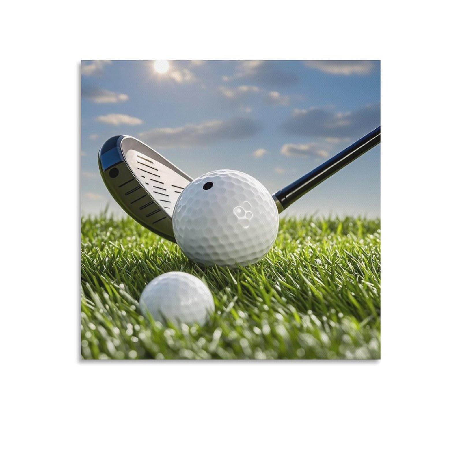 Toile murale abstraite déco salon impression canvas balle de golf - 6