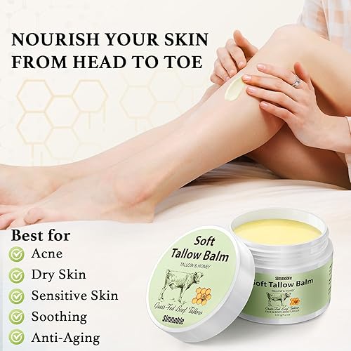 Miniatura 8 de Sarga de ternera para la piel, sargo de res y bálsamo de miel, hidratante facial de sarga natural, crema facial orgánica alimentada con hierba,