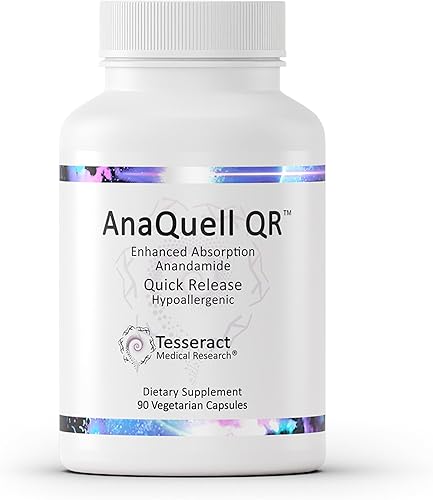Miniatura 8 de Tesseract Medical Research AnaQuell QR, suplemento para aliviar el estrés y el estado de ánimo, liberación rápida L citrulina y anandamida, ayuda a