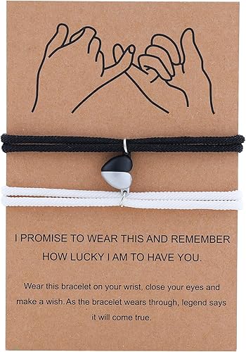 Pulsera magnética para parejas, con corazón, atracción mutua, a juego, regalos para mujeres, hombres, novio, novia, mejor amigo, Acero inoxidable