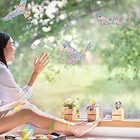 Vista 2 de Eagle - Adhesivos anticolisión para ventana, recordatorio de vidrio, evita golpes de pájaros para ventanas y puertas de vidrio, 24 piezas