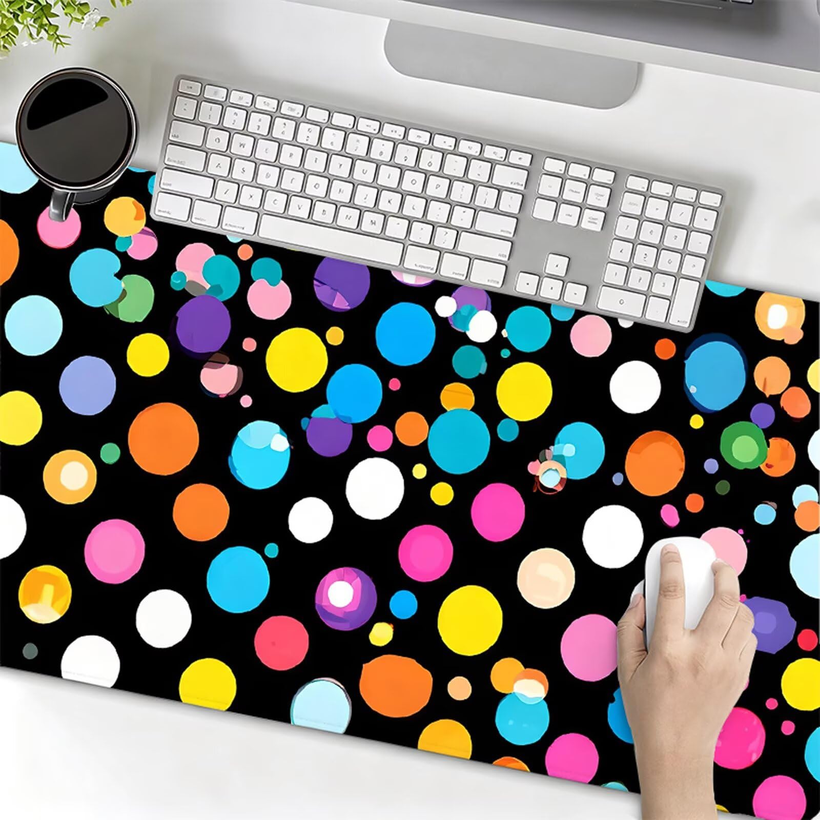 Podkładka pod mysz XXL 1200x400x3mm podkładka pod mysz czarna podkładka pod mysz kolor poprawia precyzję i szybkość, antypoślizgowe wodoodporne, szyte krawędzie, akcesoria do gier, komputer, prezent