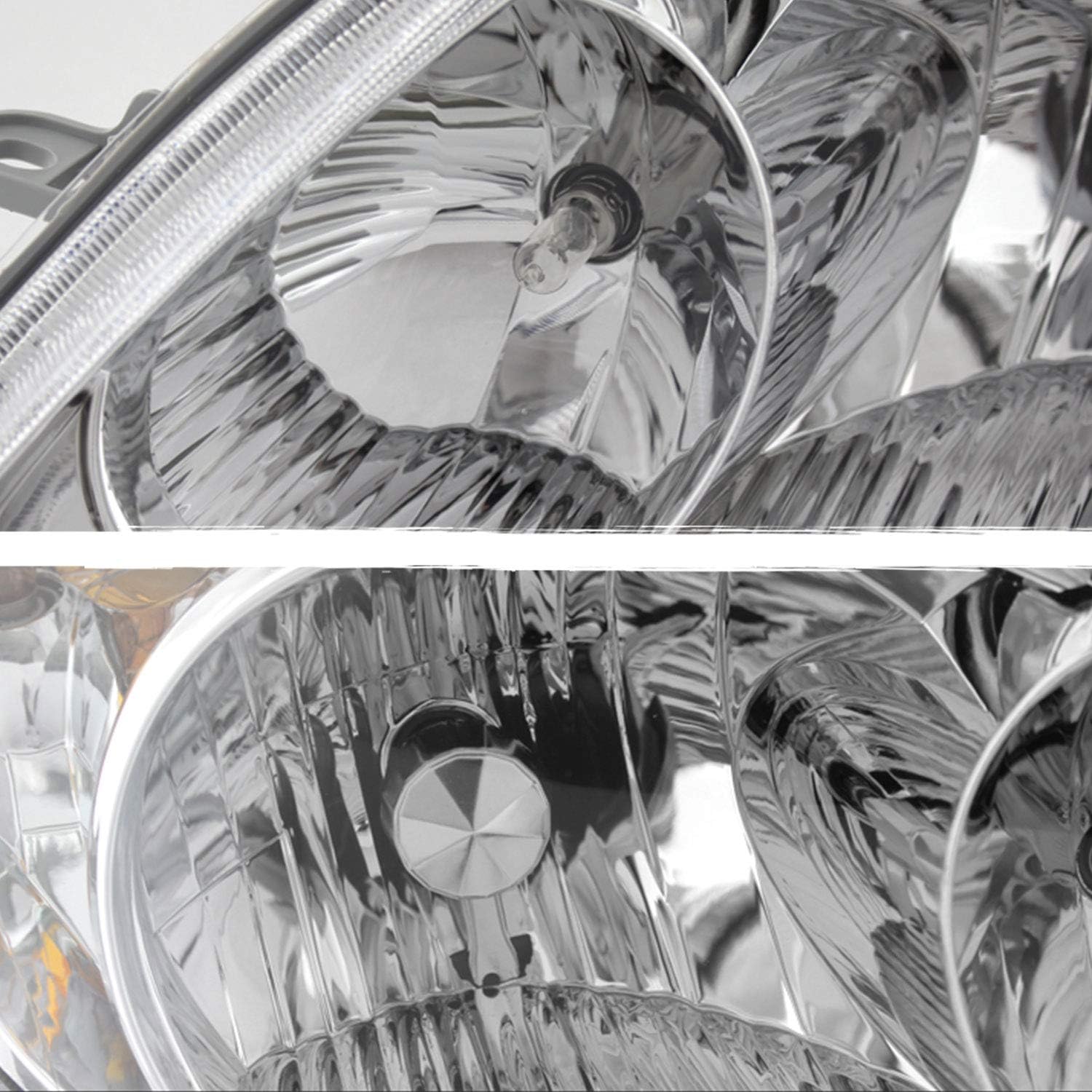 AKKON - Fits 2003-2008 Toyota Matrix Wagon 4Door Chrome Headlights Pair Left Driver+Right Passenger Replacement