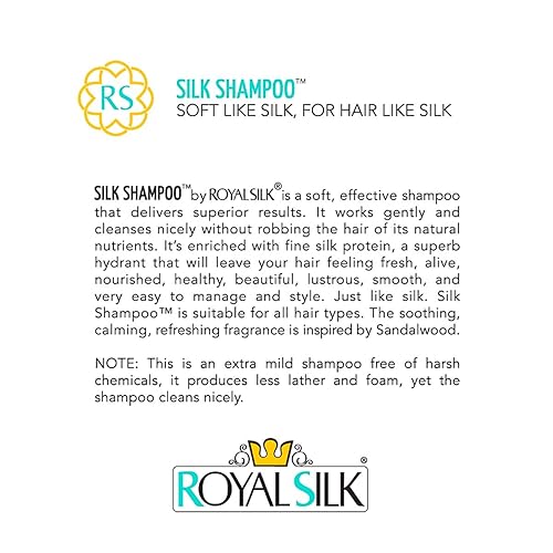 Miniatura 5 de Royal Silk El champú de seda original suave como la seda para el cabello como la seda. Ultra suave, calmante y suave. Todos los géneros, edades,