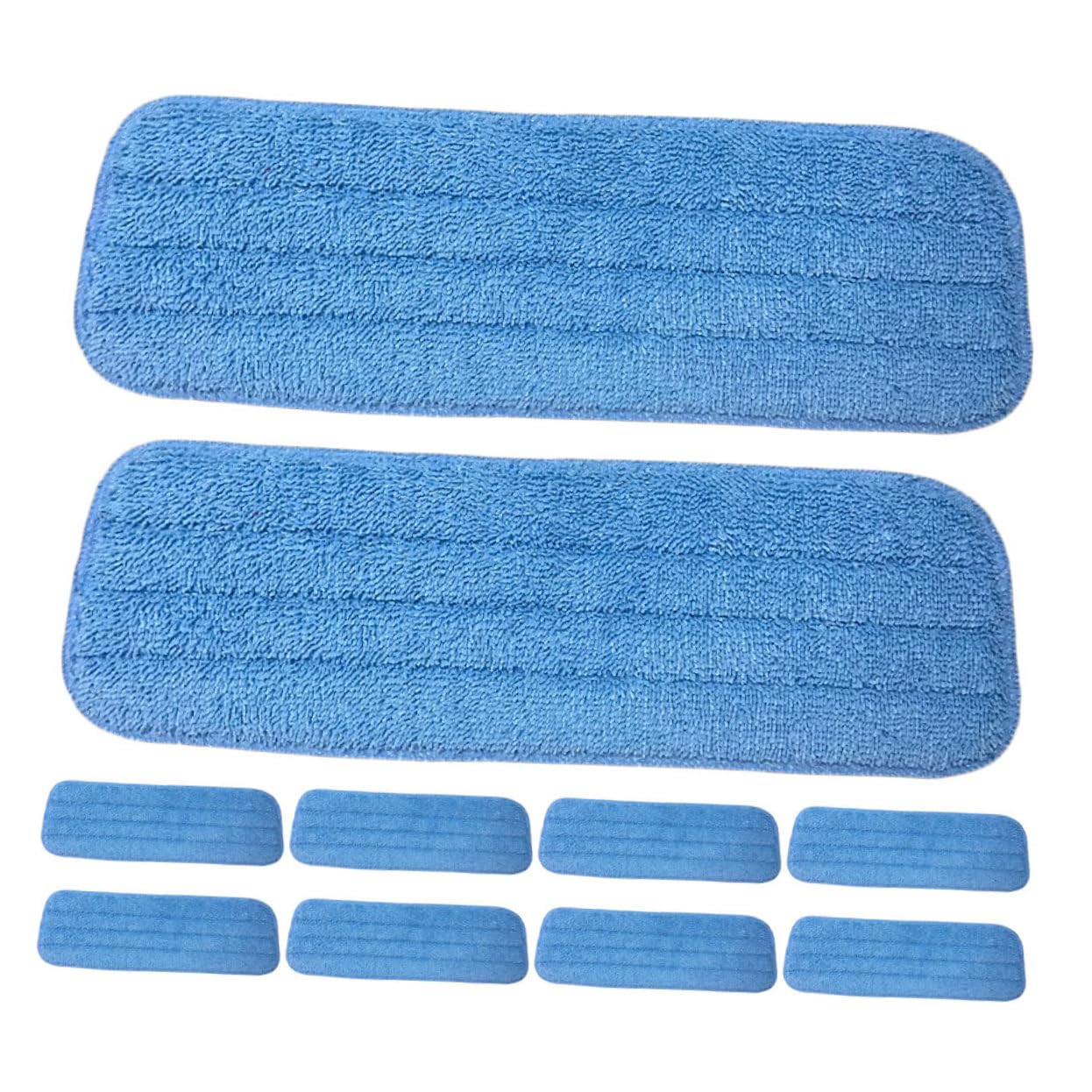 Mipcase 10 piezas Almohadillas de Microfibra Lavables para Mopa Reutilizable Recambios para Limpieza de Suelos Húmedos y Secos Compatibles con Baldosa y Laminado