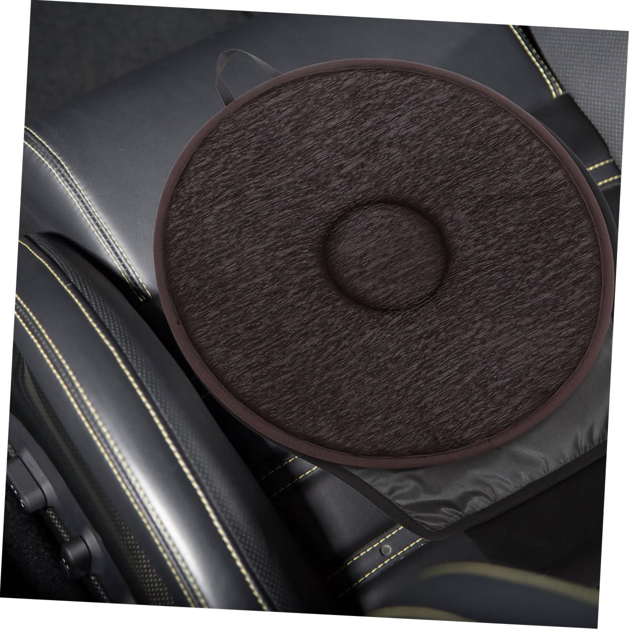 Tejido Coffee Cojín 2 Piezas de Asiento Giratorio para Coche