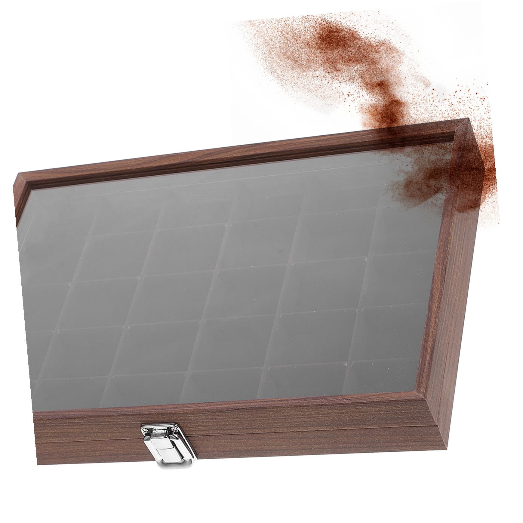 Boîte à Thé Bois avec Compartiments Rangement Sachets de Thé Multi-fonction avec Couvercle Transparent Organisateur Élégant pour Cuisine et Salon