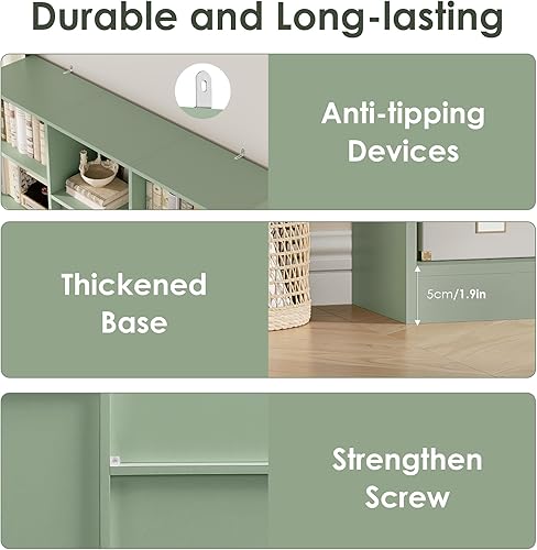 Miniatura 6 de FACBOTALL Estantería triple ancha, estantería grande de 6 niveles, estantería con 17 estantes abiertos, estanterías de 74 pulgadas de alto y