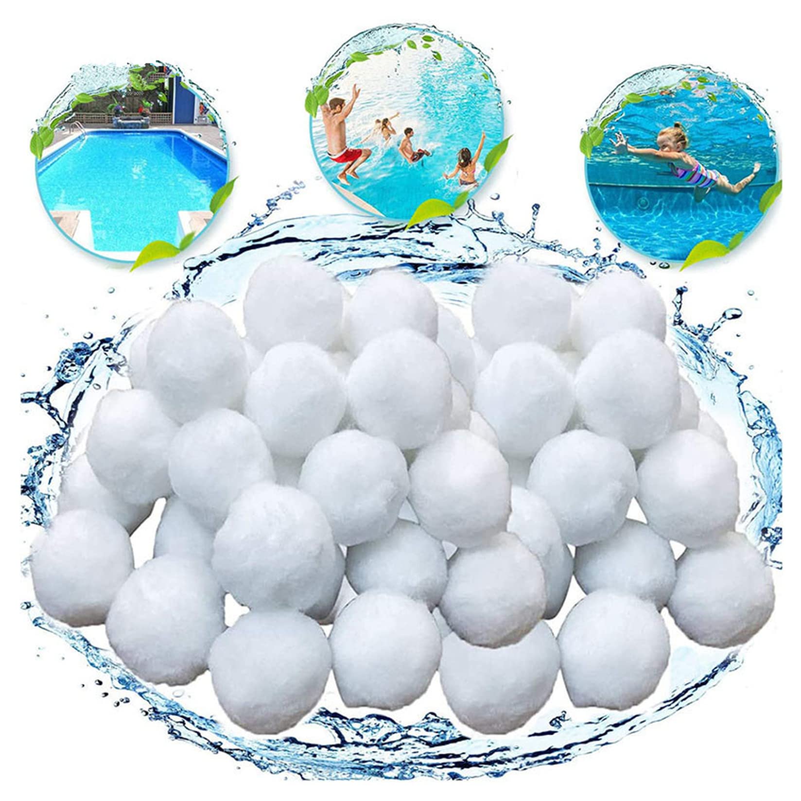 Boules de filtre à piscine 700g média filtrant blanc de remplacement