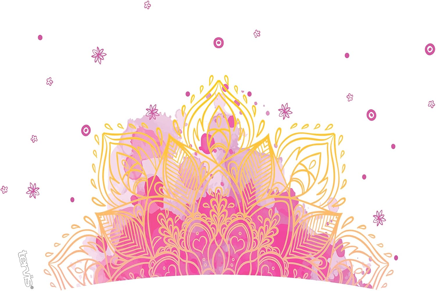 Tervis Yoga Lotus Flower Made in USA Double Walled Insulated Tumbler Travel Cup Keeps Drinks Cold & Hot, 16oz, Classic