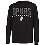 Ultra Game NBA Official Mens Super Soft Game Day Long Sleeve T-Shirt - Unisex, San Antonio Spurs, Team Color, Large