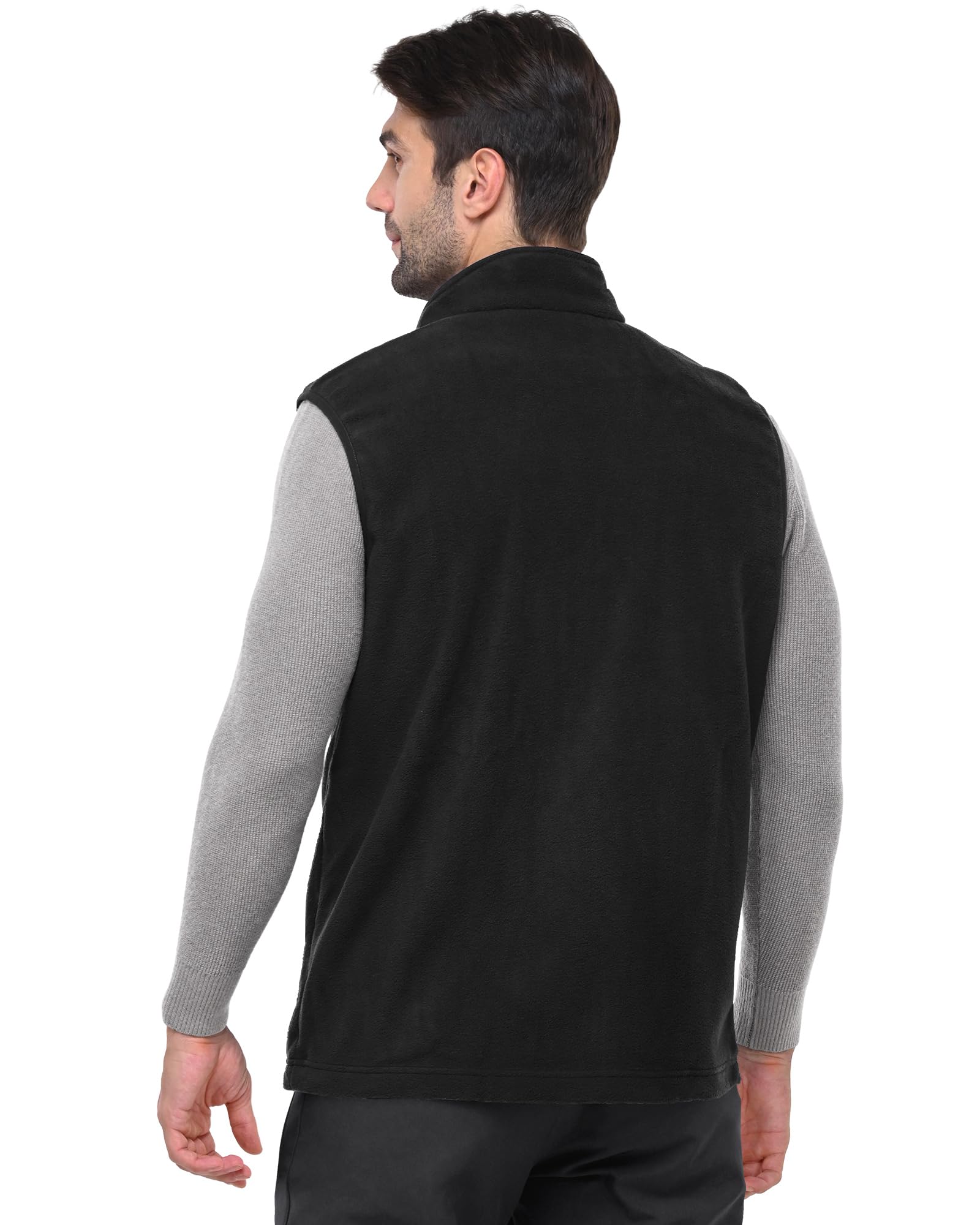 Outdoor Ventures Fleece Weste Herren Leicht Ärmellose Fleeceweste Jacke Winddicht Warm Gefütterte Winterweste Arbeitsweste für Männer mit Reißverschlusstaschen