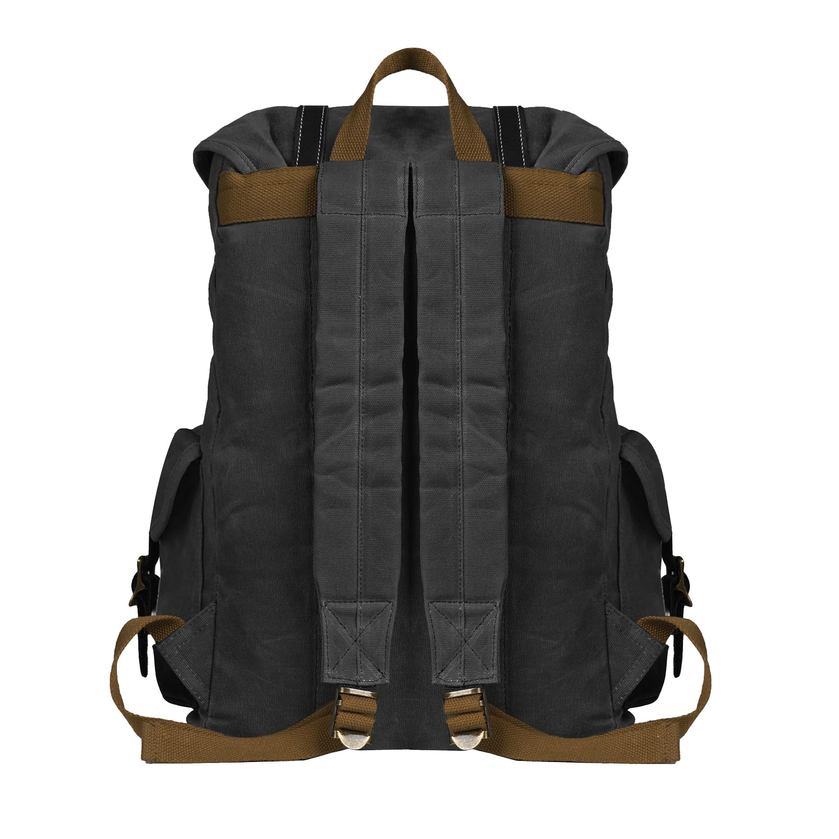 Mochila Hombre Lona Encerada Mochila de Viaje Mochila Escolar Vintage Durable y Resistente al Agua
