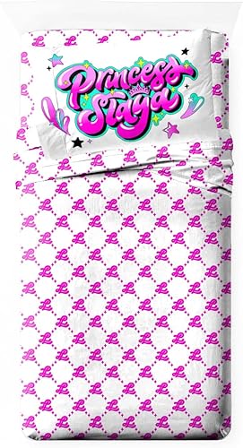 Miniatura 2 de Nickelodeon That Girl Lay Phrases - Juego de sábanas tamaño individual, juego de 3 piezas para niños, súper suave y acogedor, sábanas de microfibra