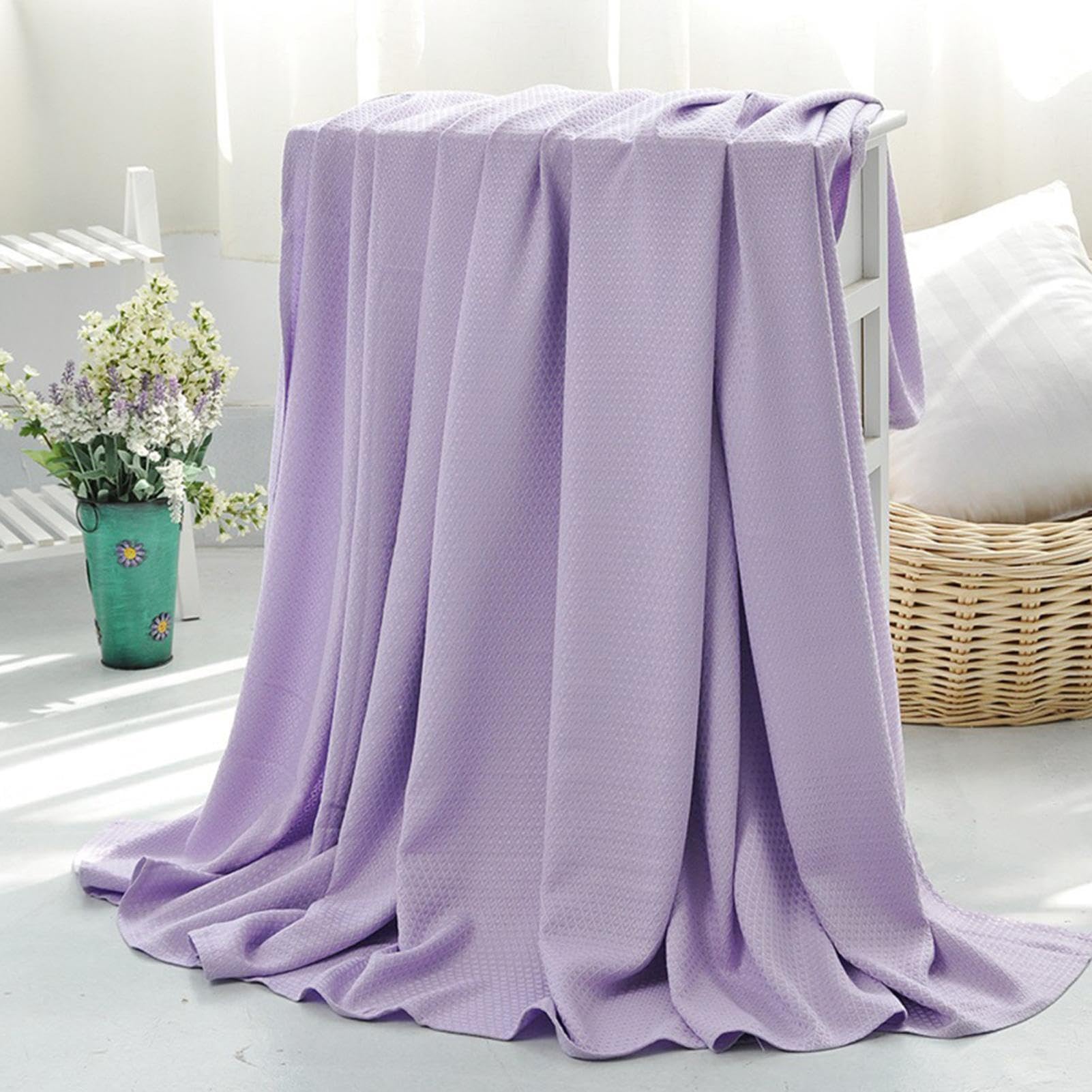 Generisch Coperta rinfrescante da viaggio, estiva, trapunta per climatizzatore in fibra di , leggera e sottile, traspirante, delicata sulla pelle