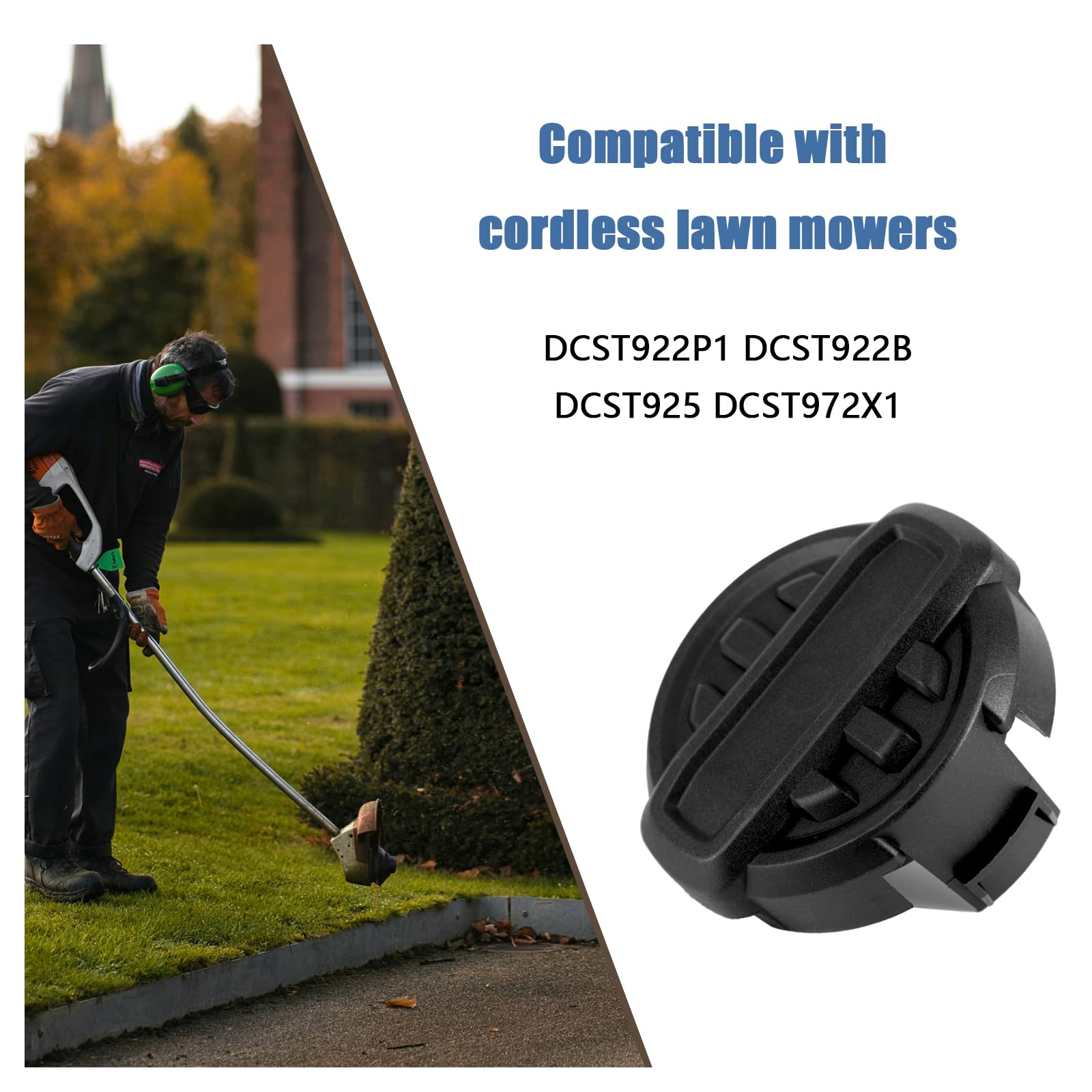 Lyreh 2szt DWO1DT995 Wymiennych Nasadek Głowicy Podkaszarki, ze Sprężyną Weedeater i Osłoną Sprężyny Części do Dewalt DCST920 DCST970 DCST922 DCST990 DCST925