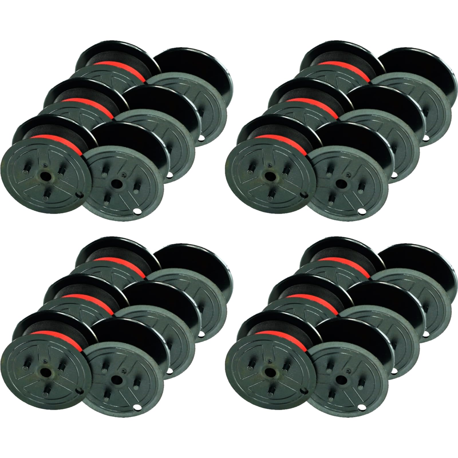 GRC E201BR Compatible Ink Ribbon Universal Replacement for Printing Calculators, Bundle of 12 Black/Red Ribbons