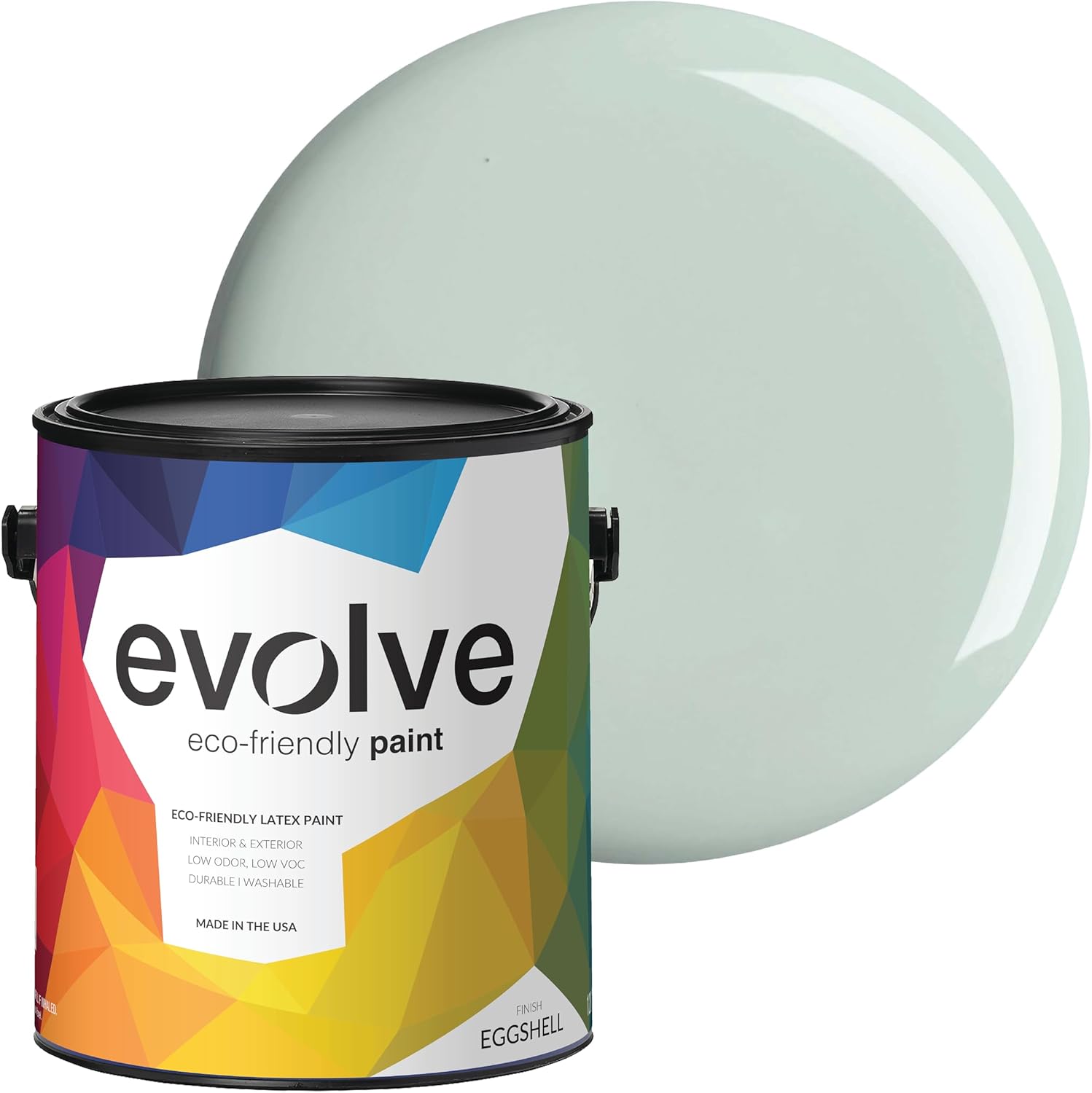 EVOLVE Paint & Primer: Environment-friendly, Low Sheen with One-coat Coverage for Interior & Exterior surfaces (Greenhouse, 1-Gallon)