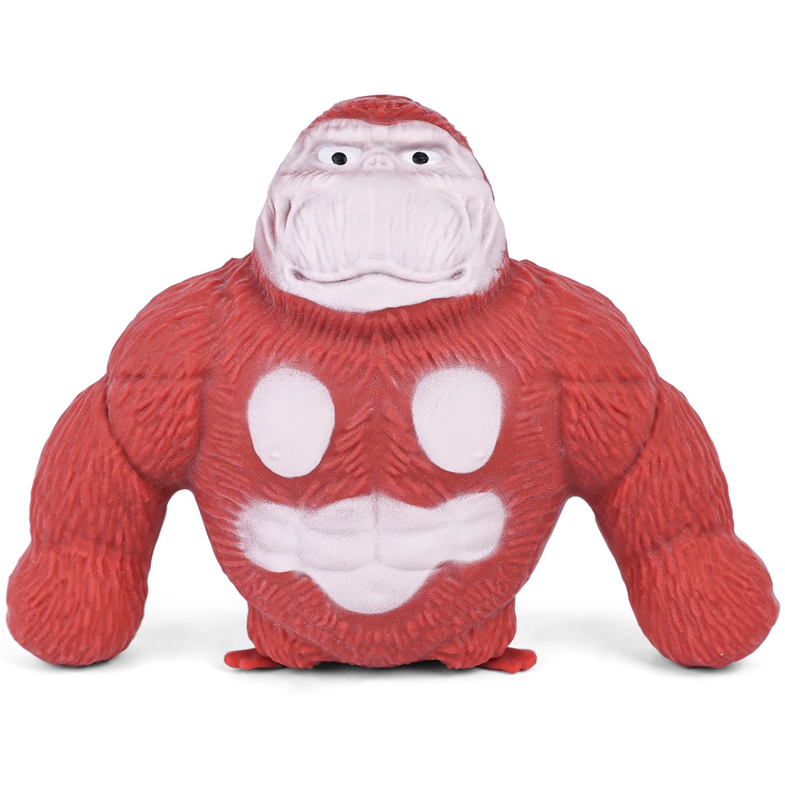LovesTown Funny Monkey Toy, Stretch Gorilla Toy Squeeze Monkey Figure for Kids Sensory Toy for Birthday Red