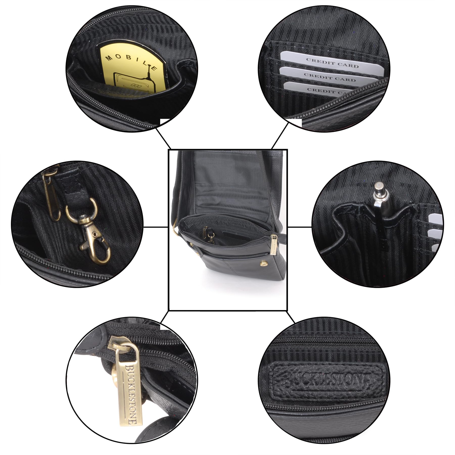 Męska Torba Listonoszka ze Skóry - Mała Travel Crossbody/Messenger Bag dla Mężczyzn - Smukły Satchel z Wieloma Kieszeniami - Dublin