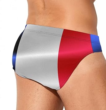 Men's Summer Swim Trunks, Fast Drying Bikini Briefs with Drawstring