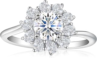 925 Sterling Silver Engagement Ring for Women Promise Ring for Her Wedding Bands Cubic Zirconia Ring Size 4-10.5