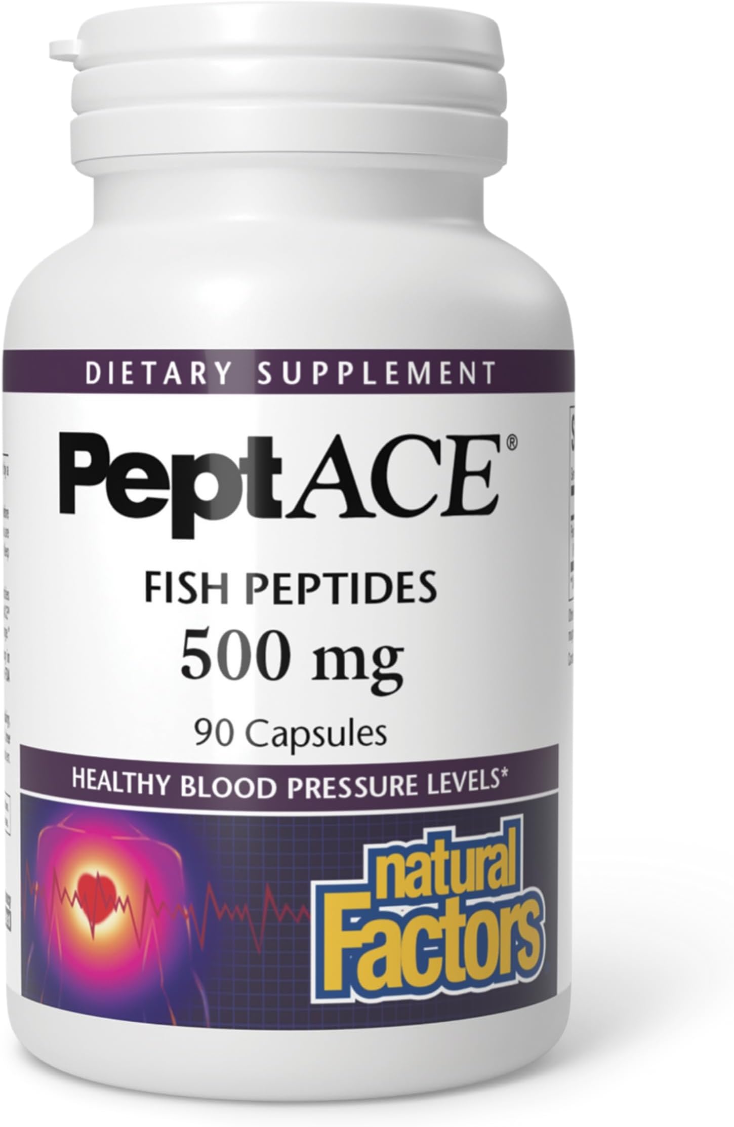 Natural Factors - Peptace Fish Peptides with Bonito Peptide- 500mg - 90 65458