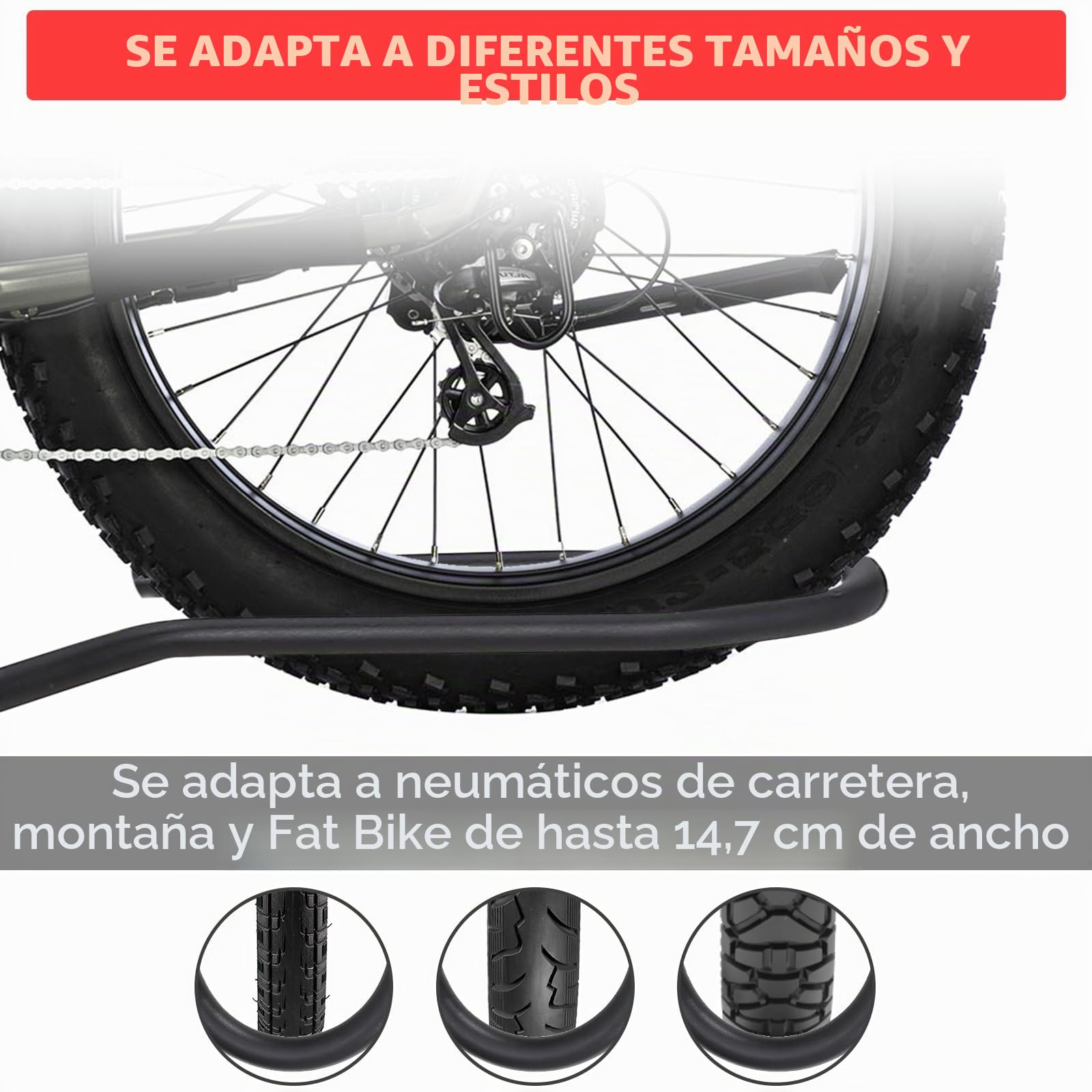 Garvee Portabicicletas Plegable de Enganche para 2 Bicicletas, Soporte para E-Bikes y Fat Bikes de hasta 180 kg, Ajuste de Neumáticos de 5.5'' con Sistema Antioscilación para Coche y SUV, Negro