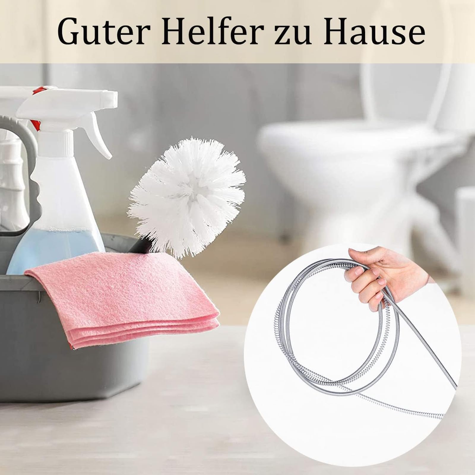 Sonda Sturatubi BACOENG 7.5M - Attacco A Trapano, Molla In Acciaio Per Scarichi E Lavandini - Foto 11