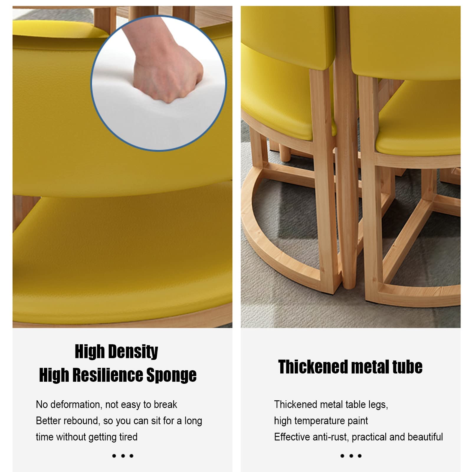 Moderner Konferenzraumtisch mit Business-Couchtisch und Stuhl-Kombination, kleiner runder Picknicktisch und Gartenmöbel-Sets für Büroküche (Orange)