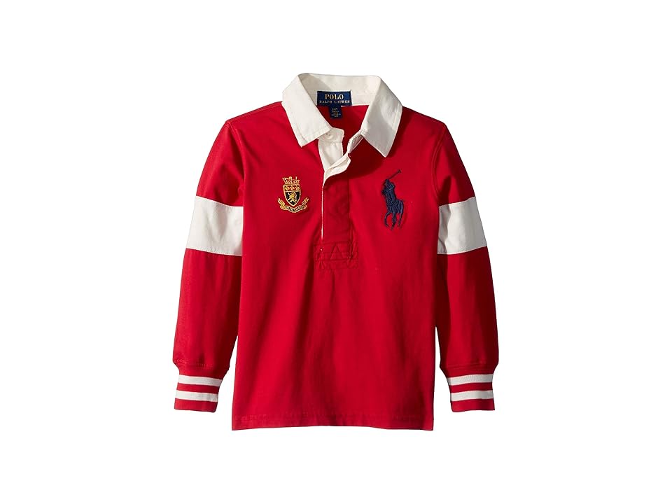 

Polo Ralph Lauren Kids Big Pony Cotton Jersey Rugby (Toddler) (Park Avenue Red) Boy's Clothing