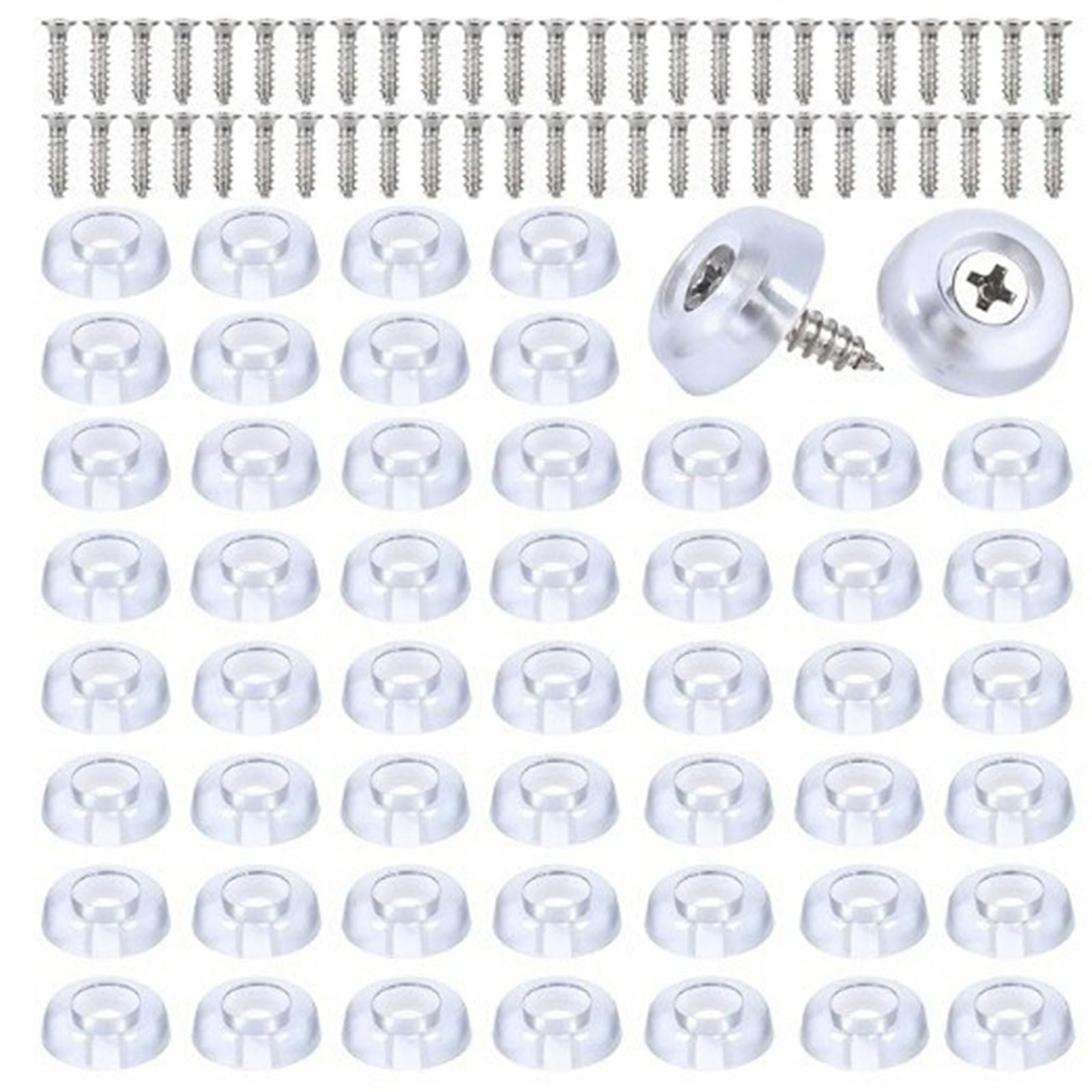 150Pcs Screw on Rubber Feet with Screws Nonslip Chair Leg Caps Feet Pad Chopping Board Rubber Furniture Hardware Nonslip Chair Leg Caps Pad