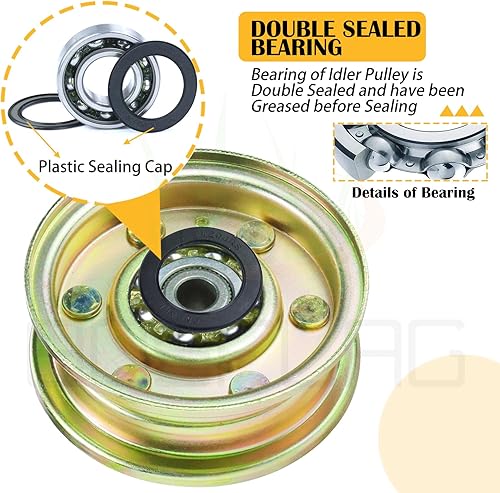 Miniatura 3 de 756-04224 La polea reemplaza Cub Cadet 756-04224 Polea tensora, 756-0981, 756-0981A, 756-0981B, 956-0981, 112-3687 para Cub Cadet LT1042, LT1050,