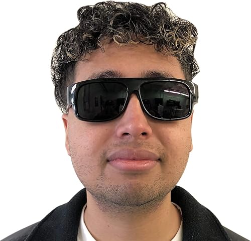 Miniatura 4 de ShadyVEU - Lentes de sol ovalados con parte superior plana, protección UV, lente negra oscura, vintage, Eazy E, Old School Gangsta OG grandes tonos