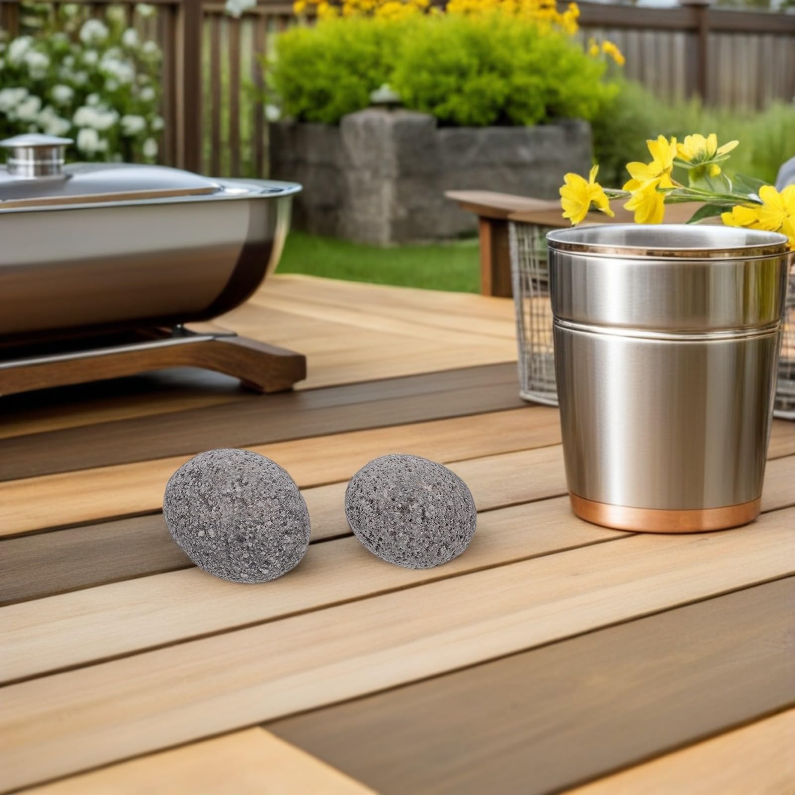 Pietre Vulcaniche Naturali per Barbecue e Stufa, 1 Sacchetto di Pietre Laviche Riutilizzabili Resistenti a Crepe, per Uso Interno e Campeggio