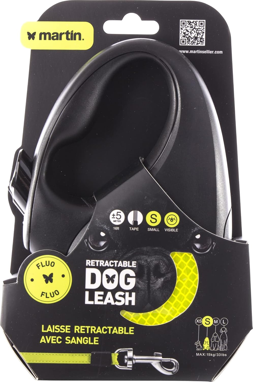 Martin Retractable Lead Reflective S Tape 5m Yellow