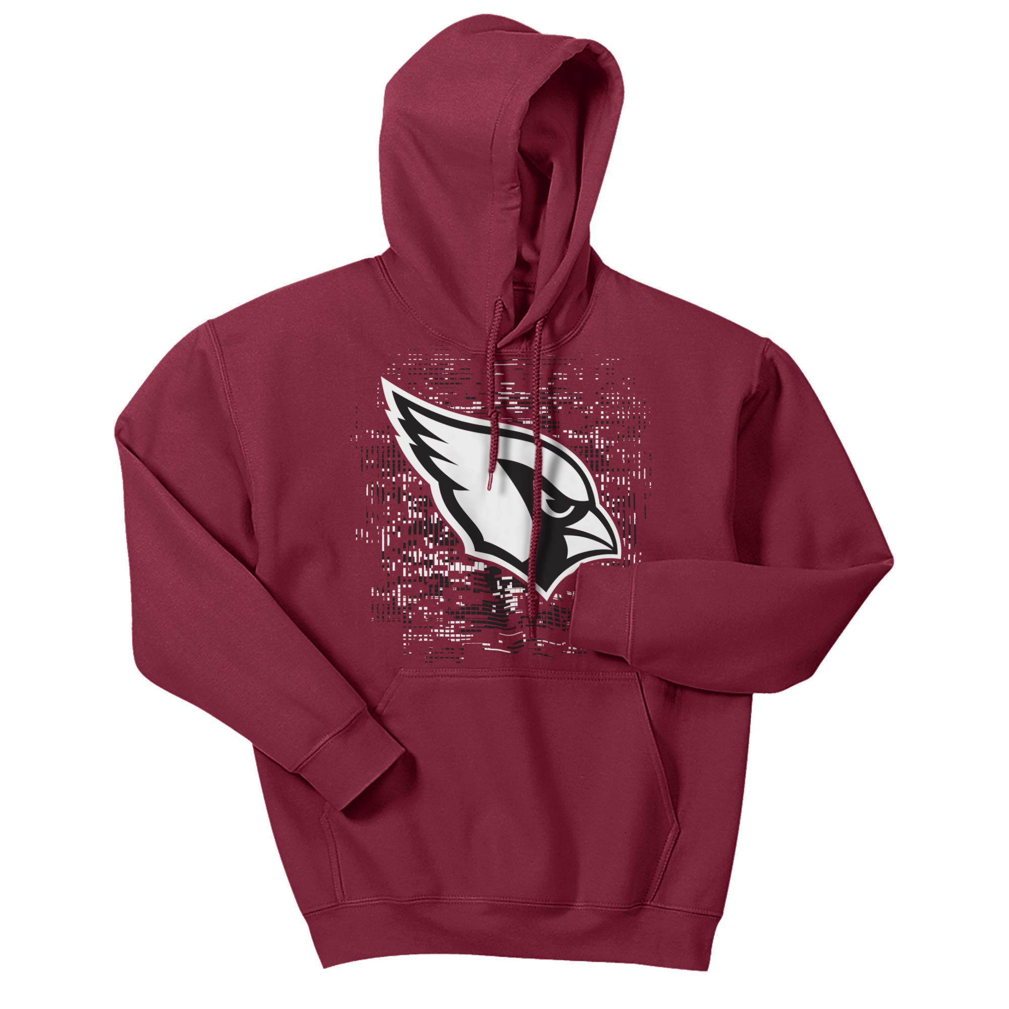 Zubaz Officially Licensed Men's NFL NFL Men's Digital Logo Hoodie, Arizona Cardinals, Size Small