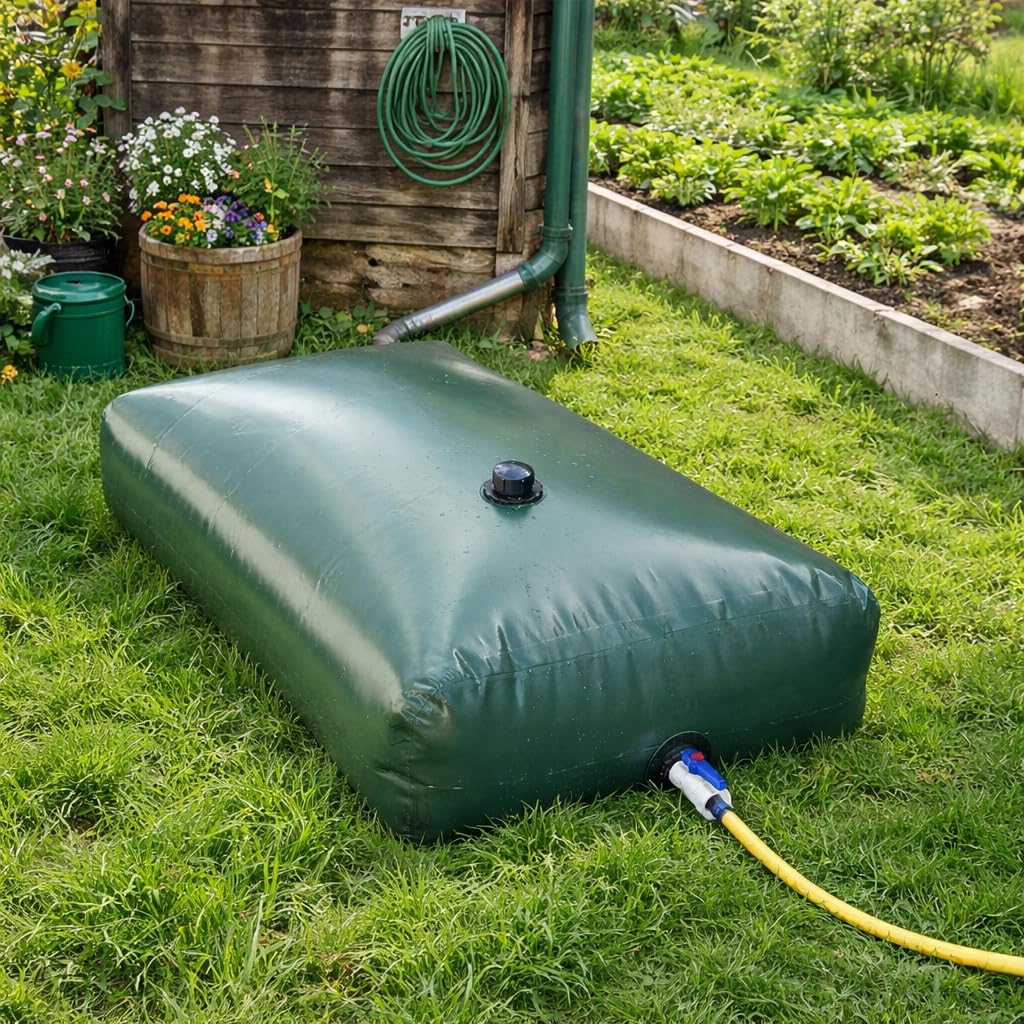 Jardibric - Reserva de agua flexible 500L - Tanque de recuperación de agua de lluvia plegable jardín