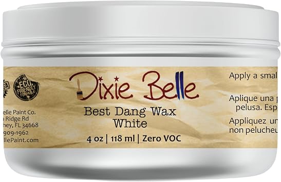 Dixie Belle Paint Company | Best Dang Furniture Wax 4oz, White | Chalk Paint Protection & Antique Finishing