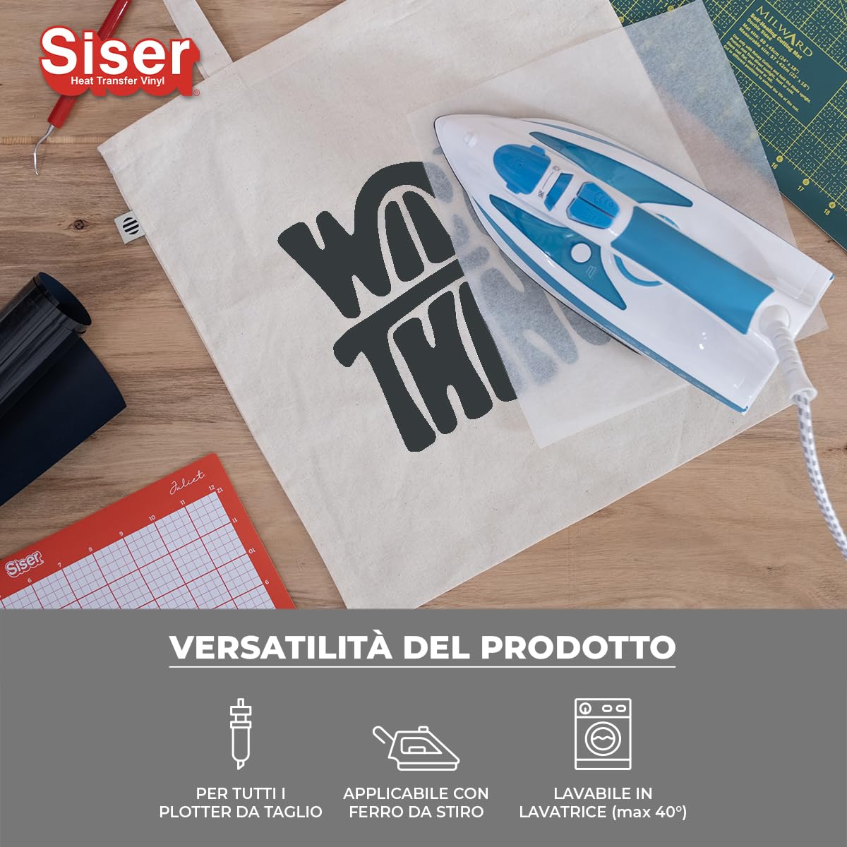 Vinile Termotrasferibile Siser Electric Nero | Effetto Perlescente 100x30 Cm | Per Tessuti E Decorazioni - Foto 4