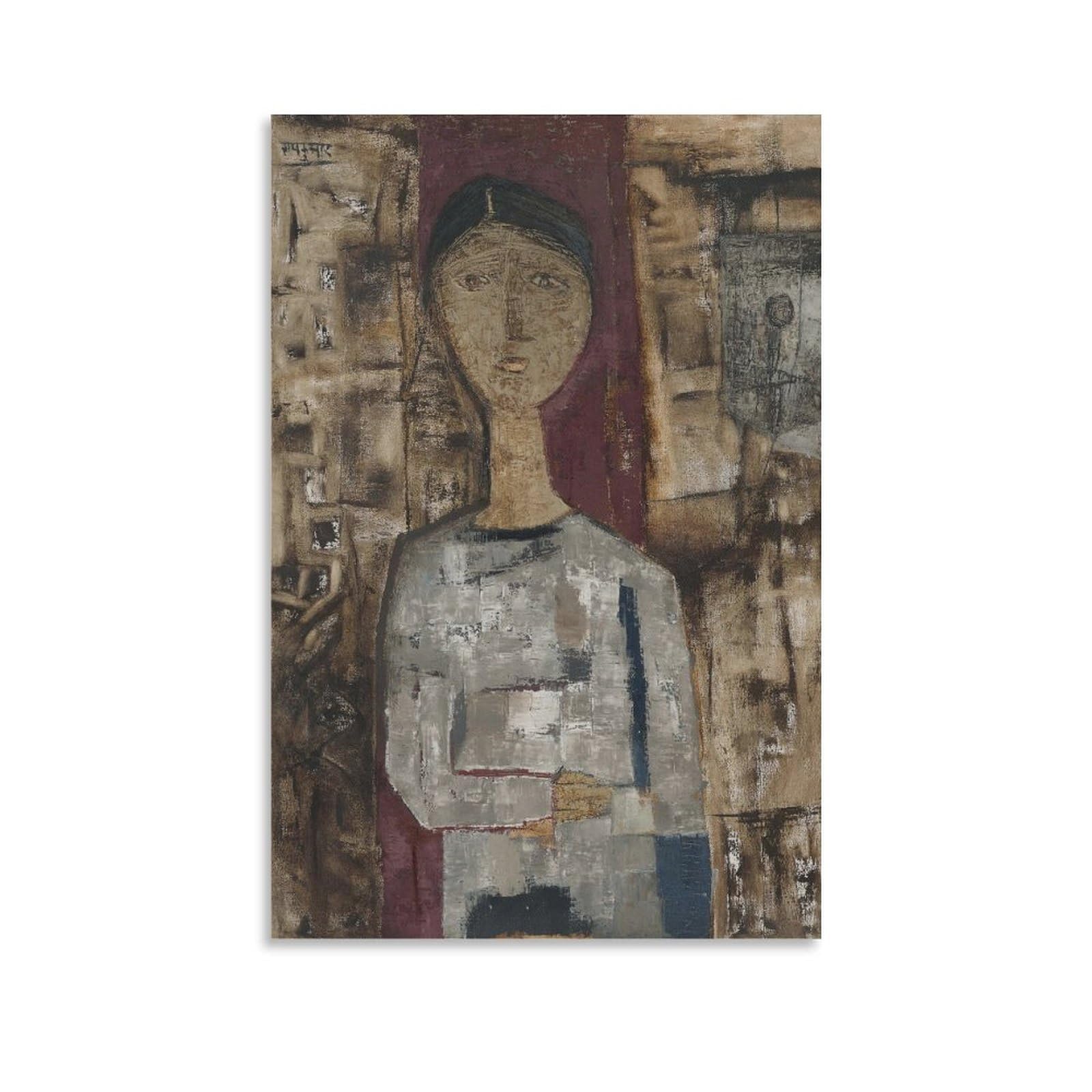 KLAGCBDF RAM KUMAR Untitled (11) Wall Art Poster Scroll Canvas Painting Picture Living Room Decor Home 20x30inch(50x75cm)