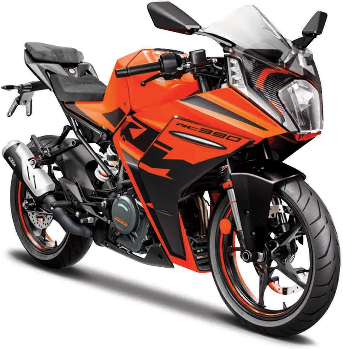 Moto Maisto KTM RC 390 - Escala 1:12 - Réplica increíblemente detallada de modelo coleccionable de motocicleta, color naranja