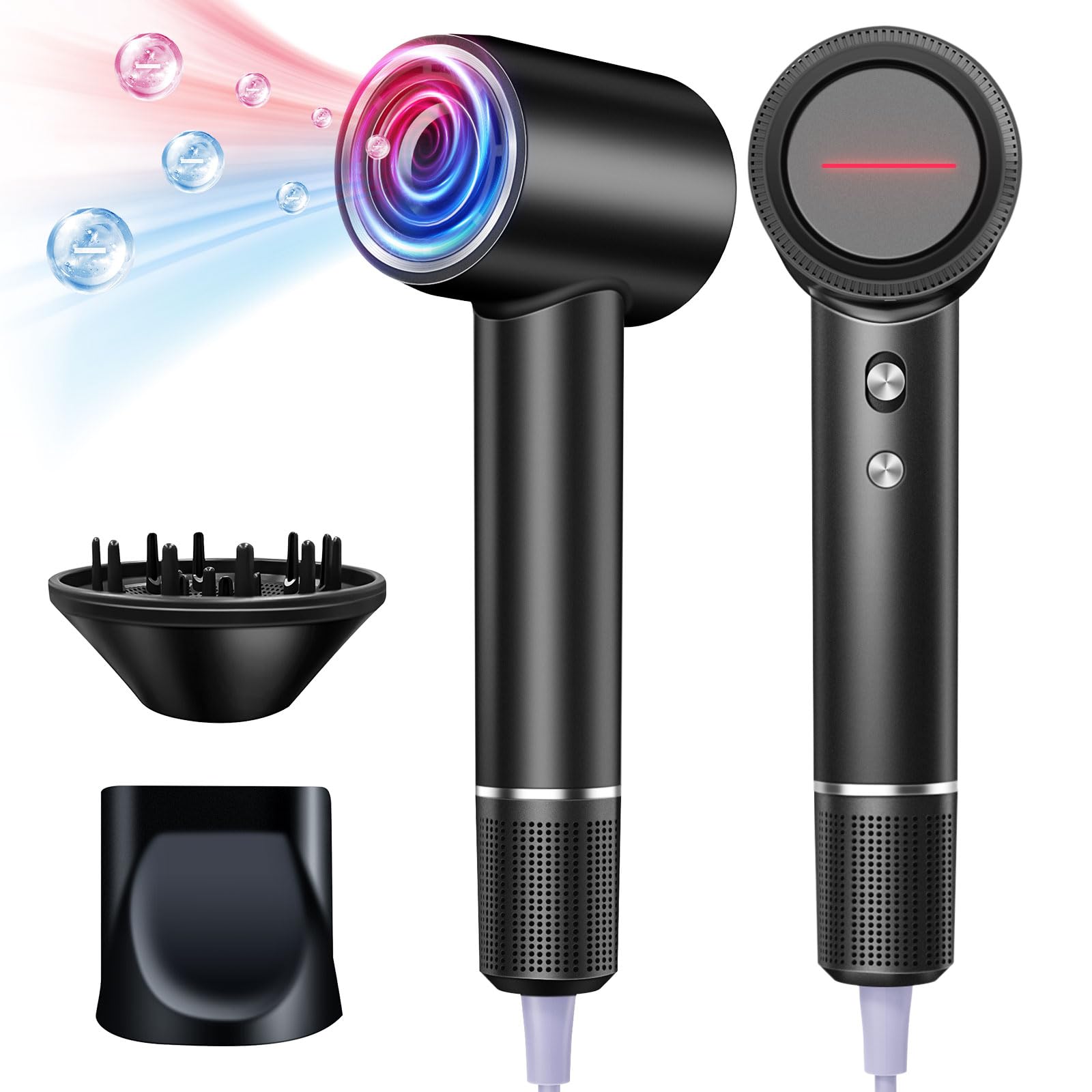 Hair Dryer 210000RPM High-Speed Blow Dryer with Brushless Motor 500 Million Negative Ionic Hair Dryer for Fast Drying
