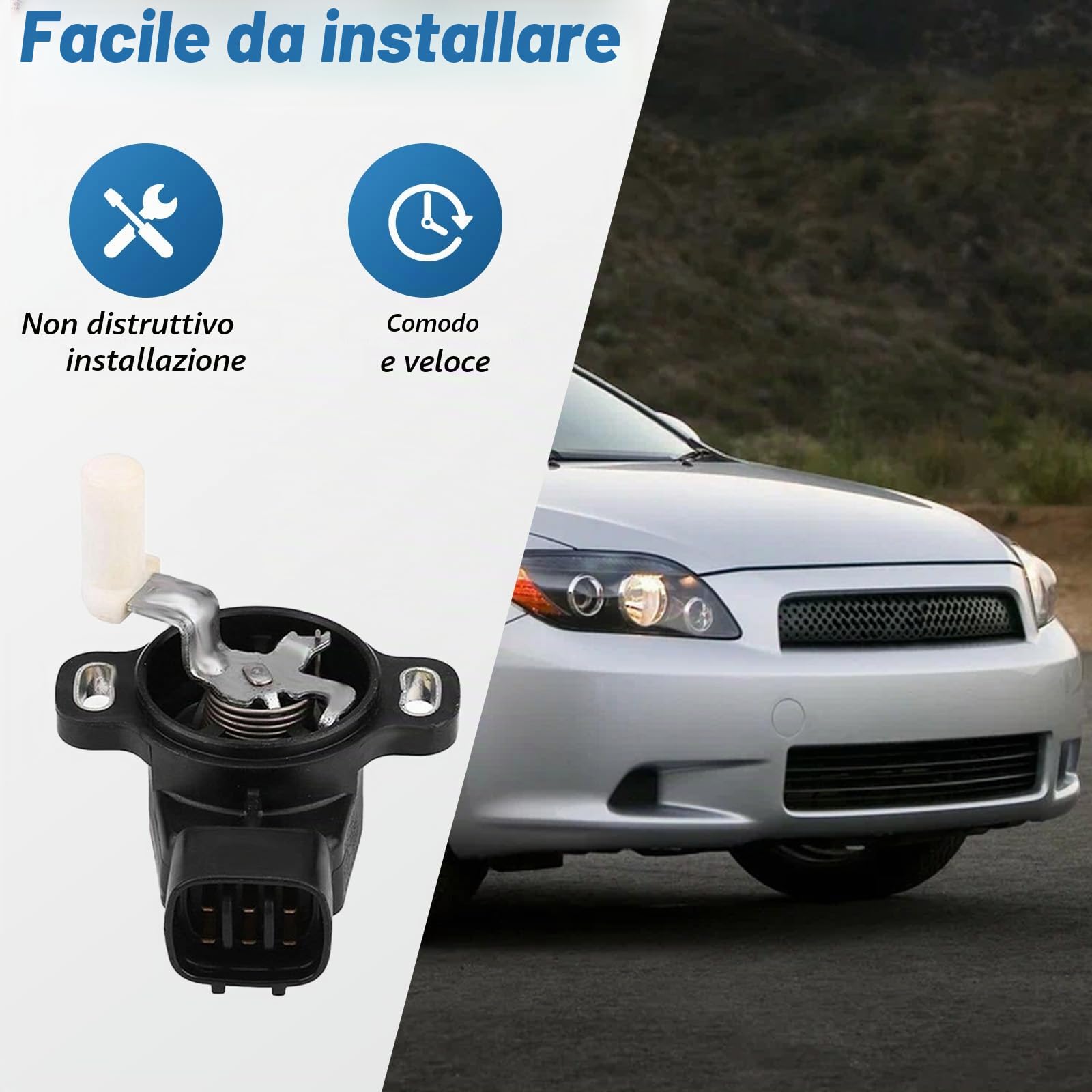 Riloer Sostituzione del sensore di posizione del pedale dell'acceleratore per T-oyota C-orolla 2002 H-iace 2006-2010 Y-aris 2006-2012 S-cion tC 2005-2008