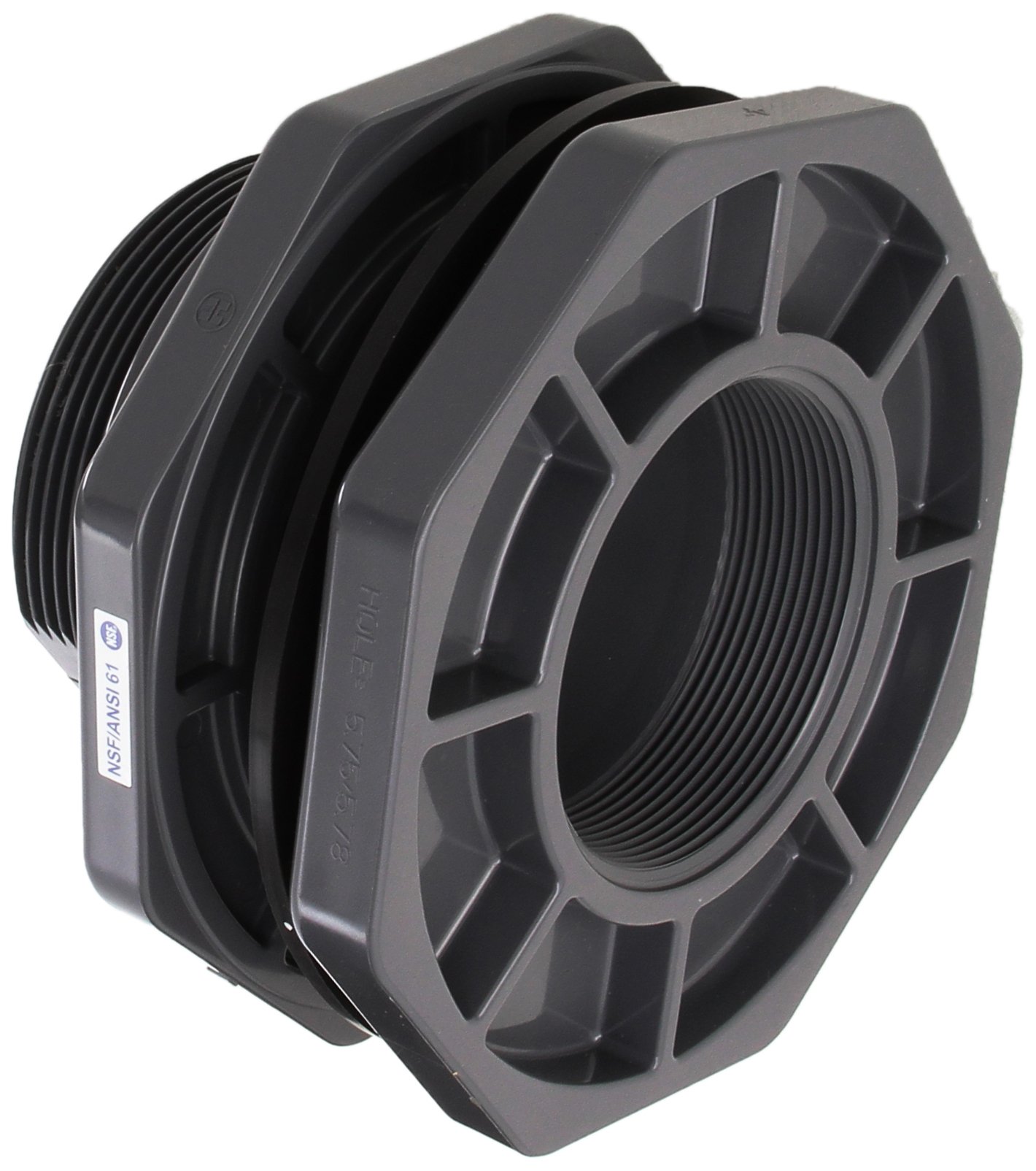 HAYWARD POOL PRODUCTS BFA1040TFS BFA Series PVC Bulkhead Fitting for Pools, 4-Inch