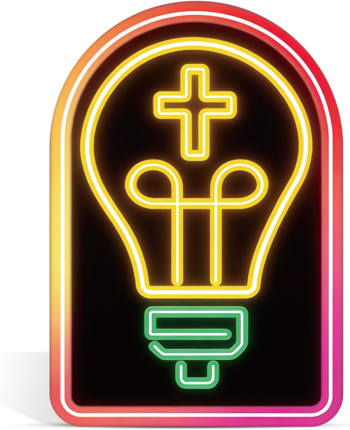 47.2 x 16in VBS 2026 Decoration, Illumination Glasses Cardboard Cutout Large Shine Bright Plastic Standup for Sunday School Religious Church Vacation Bible School Classroom Decor Faith Supplies