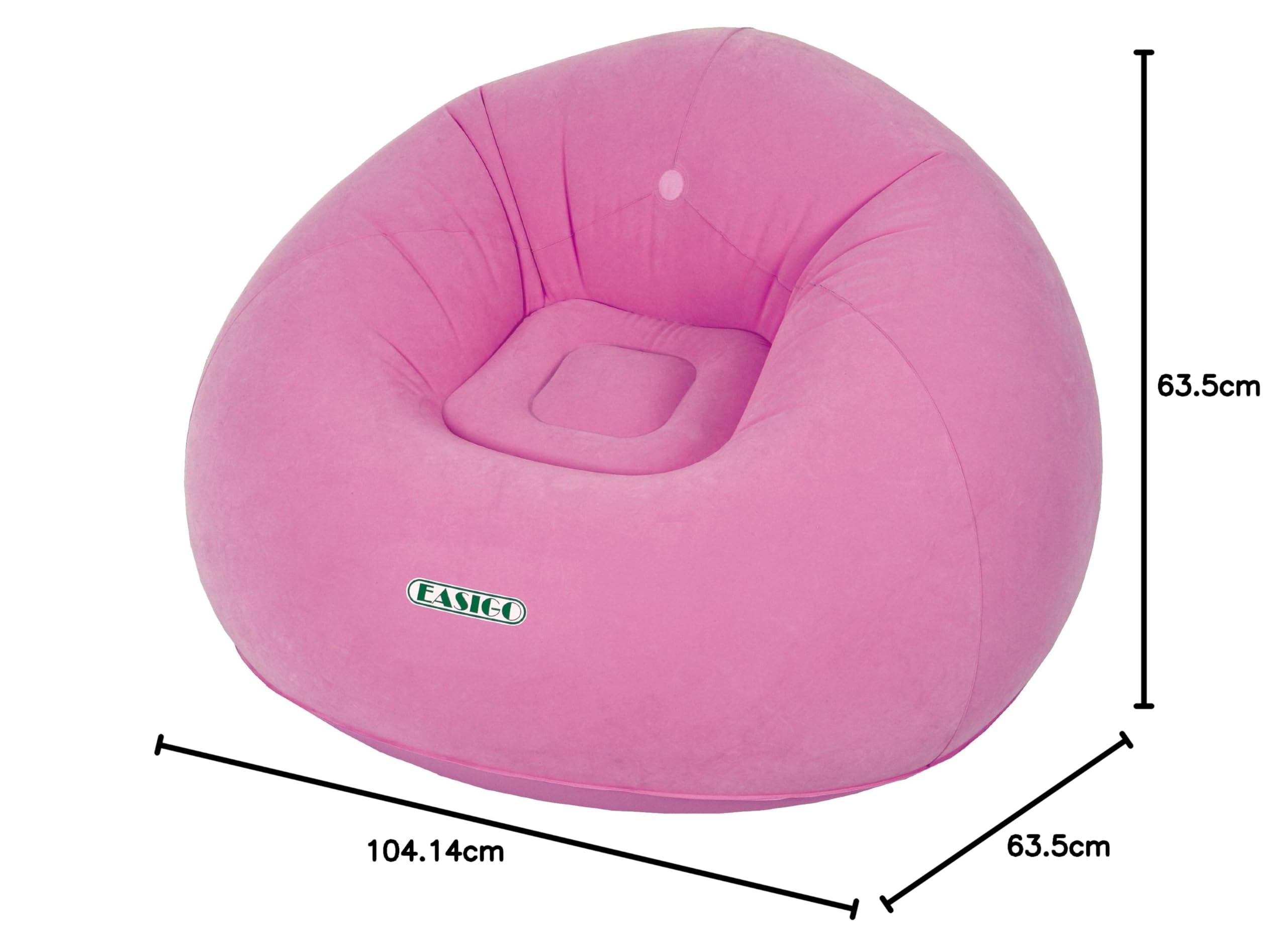 Jilong Avenli Relax Indoor Sofá Easigo Rosa, PVC, 105 x 105 x 65 cm